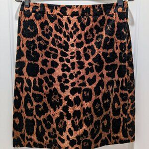 Talbots Animal Print Pencil Skirt-Sz 6
